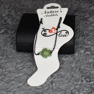 🔥 3/$15 NWT Nature's Anklets Adjustable Sea Turtle Anklet